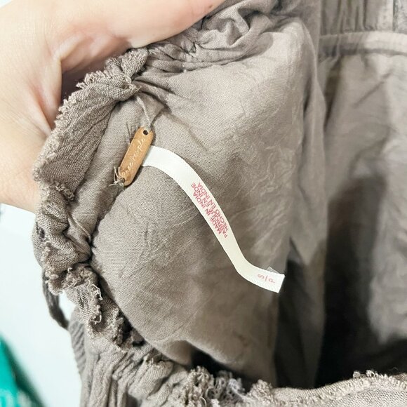 Free People Endless Summer Norina Maxi Dress Taupe Brown Halter Open Back SMALL - Picture 6 of 7